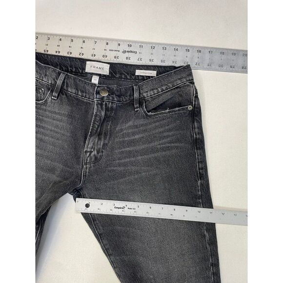Frame Le Garçon Crop Boyfriend Denim Jeans Women Size 26 Black - Picture 8 of 10